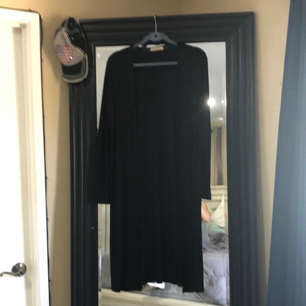 Black Long Lightweight Cardigan